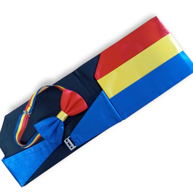  Set brâu și papion tricolor, model România mea